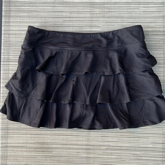 🎯Lija Fuse Flounce Skort Skirt Black Size Medium - Picture 7 of 10